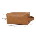 Leather cosmetic pouch